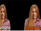 Ukázka deep fakes fotomontáe: vlevo klip s Amy Adams, vpravo tvá herce...