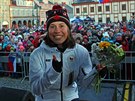 Eva Samková slaví ve Vrchlabí (26. 2. 2018).