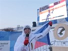 Olympijský fanatik tajn fandí Ester Ledecké ve zlatém závod