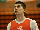 eský basketbalista Václav Bujnoch bhem tréninku na svtovou kvalifikaci.