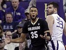 Colorado's Dallas Walton (35) reacts to a foul called against him as...