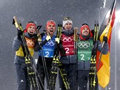 Zlatou medaili ze seversk� kombinace dru�stev z�skalo N�mecko. (22. �nora 2018)