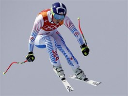 Americk lyaka Lindsey Vonnov bhem olympijskho sjezdu.