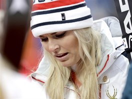 BEZ SMVU. Americk lyaka Lindsey Vonnov po nedokonenm slalomu olympijsk...