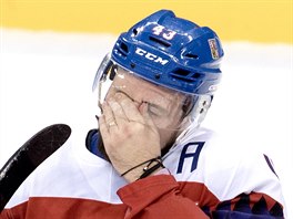eský hokejista Jan Ková po prohraném olympijském semifinále proti Rusku. (23....