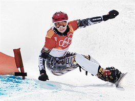 esk snowboardistka Ester Ledeck v olympijskm paralelnm obm slalomu. (24....