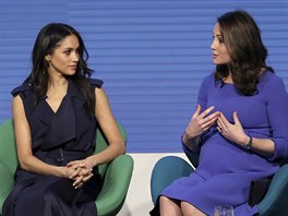 Meghan Markle a vévodkyn Kate (Londýn, 28. února 2018)