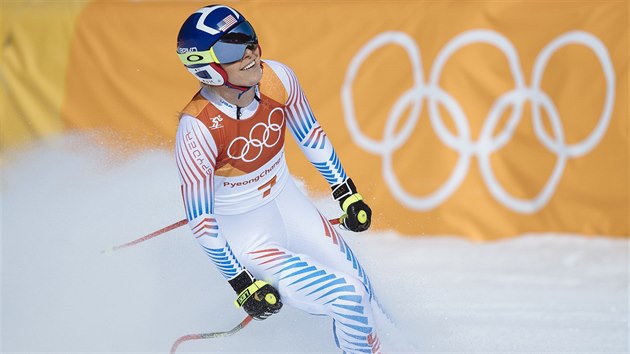Americk hvzda Lindsey Vonnov zskala ve v olympijskm sjezdu bronzovou medaili.