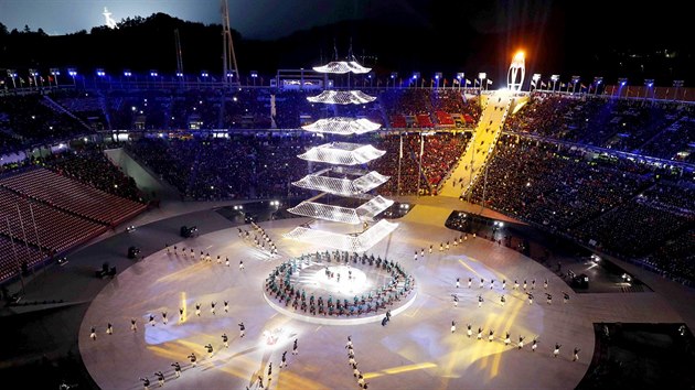 Slavnostní zakončení zimních olympijských her v jihokorejském Pchjongčchangu. (25. února 2018)