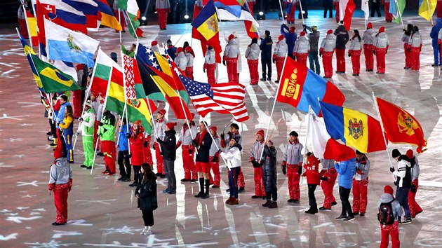 Slavnostn zakonen zimnch olympijskch her v jihokorejskm Pchjongchangu....