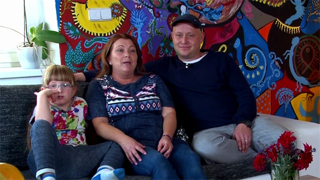 Martina, jej mu Ondra a dcera Kateina bydl v Hrusicch.