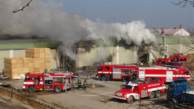 V arelu mrazrny v Mochov zasahovalo na dv stovky hasi