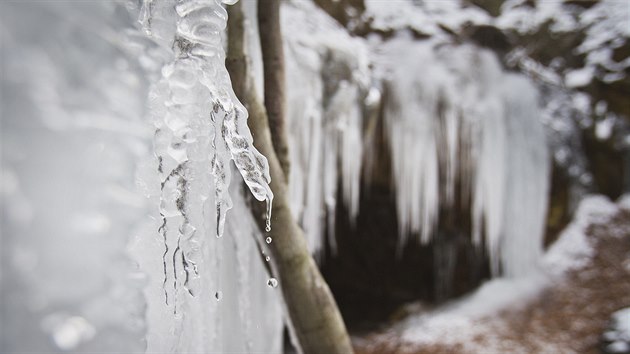 K bval tole Salka u Pasenice na Domalicku se sjdj turist, aby se podvali, jak mrz um kouzlit. (28. 2. 2018)