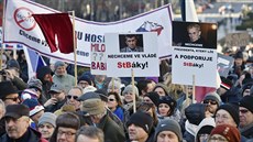Na Václavském námstí v Praze se 25. února konala demonstrace za svobodu,...
