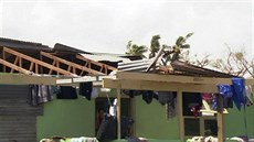Cyklon Gita se pehnal pes území Tongy (13.2.2018)