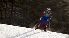 Česká běžkyně na lyžích Petra Nováková ve finálovém závodu týmového sprintu.