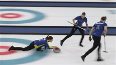 �védské curlerky ve finále sout�e dru�stev
