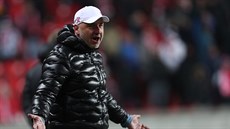 Trenér Slavie Jindich Trpiovský sleduje dní na hiti s údivem.