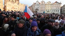 Zaplnné Staromstské námstí pivítalo zlatou eskou medailistku Ester...