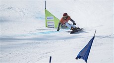 Ester Ledecká pi svém úterním snowboardovém tréninku. (20. února 2018)