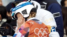 Zklamání Nikol Kučerové po vypadnutí ve čtvrtfinále olympijského skikrosu. (23....