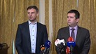 Místopředseda ČSSD Jiří Zimola a nový šéf ČSSD Jan Hamáček