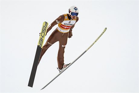 Polský skokan na lyích Kamil Stoch bhem závodu Svtového poháru v Lahti.