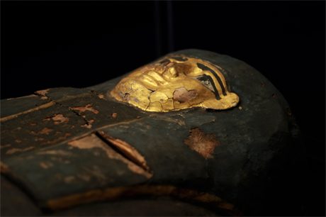 Egyptsk mumie z vstavy Mumie v esku na praskm Vstaviti, kter potrv do...