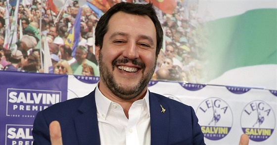 éf Ligy Severu Matteo Salvini komentuje pedasné výsledky voleb (5. bezna...