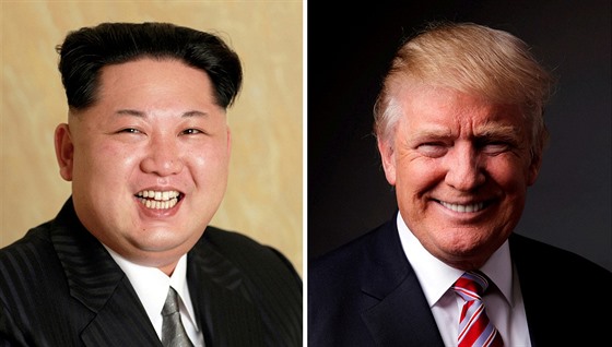 Severokorejský vdce KIm ong-un a americký prezident Donald Trump (vpravo)
