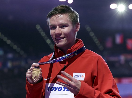 POTŘETÍ. Pavel Maslák získal na halovém světovém šampionátu třetí zlato v řadě...