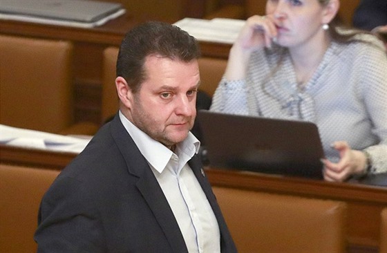Komunistický poslanec Zdeněk Ondráček v Poslanecké sněmovně (leden 2018)