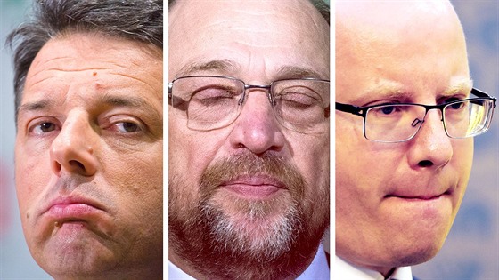 Matteo Renzi, Martin Schulz a Bohuslav Sobotka