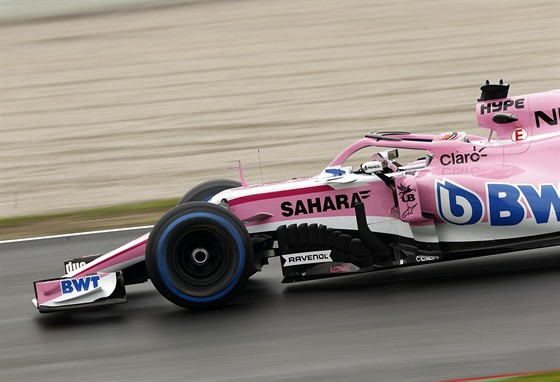 Nicholas Latifi ze stáje Force India pi testech v Barcelon