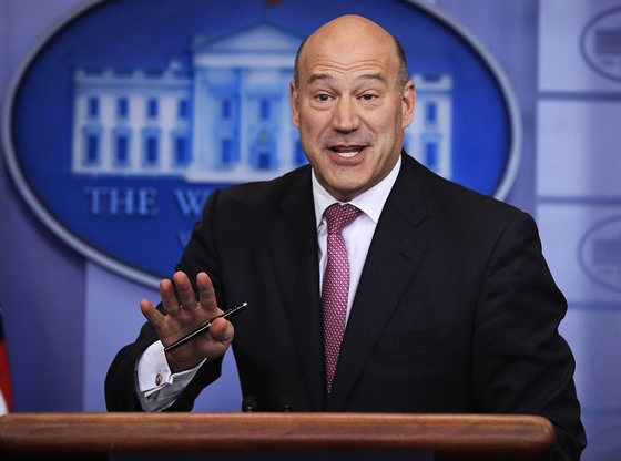 Hlavní ekonomický poradce Bílého domu Gary Cohn hovoí na tiskové konerenci ve...