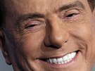 Lídr italské strany Vzhru, Itálie Silvio Berlusconi v televizní show Porta a...