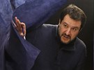 Šéf Ligy Severu Matteo Salvini u voleb (5. března 2018)