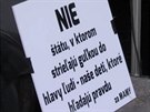 Lidé v Praze demonstrují v Praze kvli vrad slovenského novináe