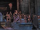 Scéna z Rossiniho opery Semiramide v newyorské Metropolitní opee