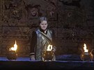 Elizabeth DeShongová jako Arsace  v Rossiniho opee Semiramide v newyorské...