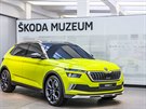 Hlinný model konceptu koda Vision X v muzeu automobilky v Mladé Boleslavi