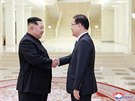 Severokorejský vdce Kim ong-un pijal delegaci z Jiní Koreje (5. bezna...