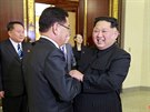 Severokorejský vdce Kim ong-un pijal delegaci z Jiní Koreje (5. bezna...