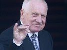 Exprezident Václav Klaus pichází na slavnostní inauguraci Miloe Zemana ve...