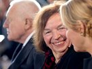 Livia Klausová hovoí s Dagmar Havlovou na slavnostní inauguraci prezidenta...
