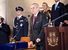 Prezident Milo Zeman skládá slib na slavnostní inauguraci ve Vladislavském...