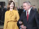 Vratislav Myná s Kateinou Zemanovou na slavnostní inauguraci prezidenta...