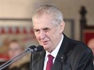 Prezident Milo Zeman hovoí na slavnostní inauguraci ve Vladislavském sále...