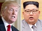 Americký prezident Donald Trump a severokorejský vdce Kim ong-un