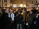 Protest proti Ondrákovi na námstí v Plzni
